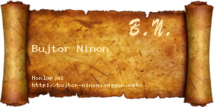 Bujtor Ninon névjegykártya